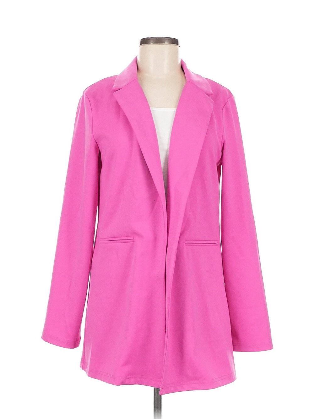 Have Bright Pink Open-Front Blazer Jacket